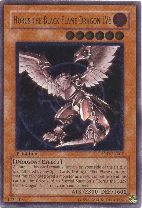 Horus the Black Flame Dragon LV6 (UTR) [SOD-EN007] Ultimate Rare | GnG Games