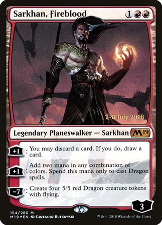 Sarkhan, Fireblood [Core Set 2019 Promos] | GnG Games