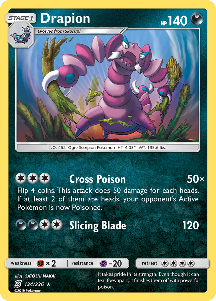 Drapion (134/236) [Sun & Moon: Unified Minds] | GnG Games
