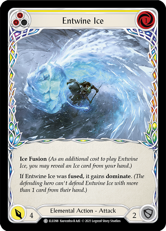 Entwine Ice (Yellow) [ELE098] (Tales of Aria)  1st Edition Rainbow Foil | GnG Games