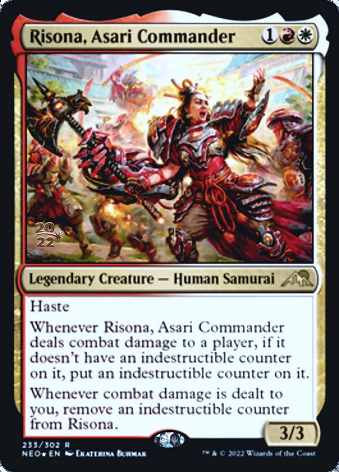 Risona, Asari Commander [Kamigawa: Neon Dynasty Prerelease Promos] | GnG Games