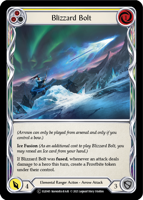 Blizzard Bolt (Yellow) [U-ELE045] Unlimited Rainbow Foil | GnG Games