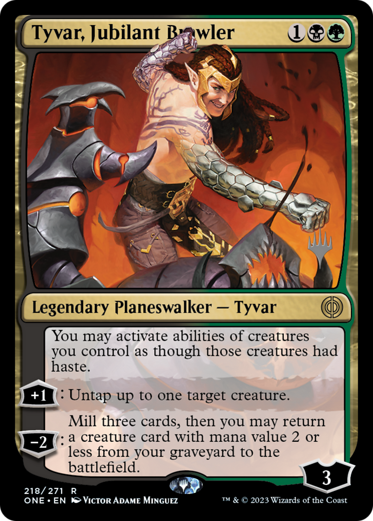 Tyvar, Jubilant Brawler (Promo Pack) [Phyrexia: All Will Be One Promos] | GnG Games