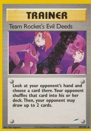 Team Rocket's Evil Deeds (103/105) [Neo Destiny Unlimited] | GnG Games