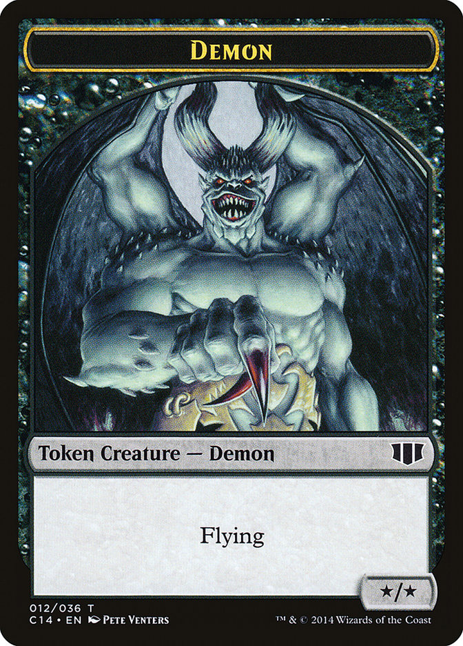 Demon (012/036) // Zombie (016/036) Double-sided Token [Commander 2014 Tokens] | GnG Games