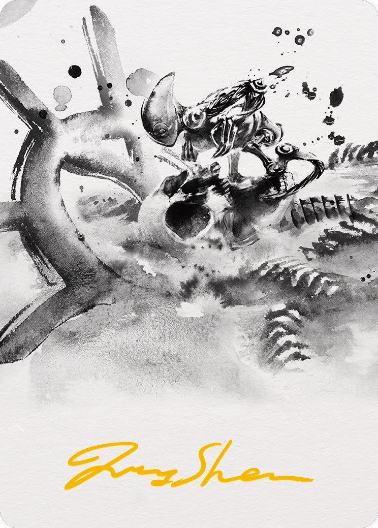 Myr Convert Art Card (Gold-Stamped Signature) [Phyrexia: All Will Be One Art Series] | GnG Games