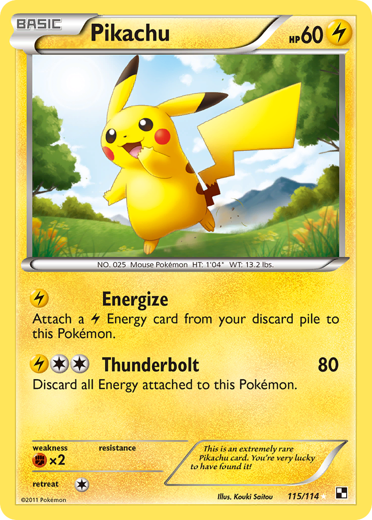 Pikachu (115/114) [Black & White: Base Set] | GnG Games