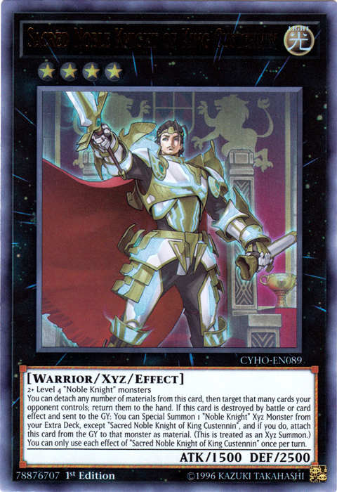 Sacred Noble Knight of King Custennin [CYHO-EN089] Ultra Rare | GnG Games