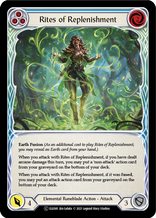 Rites of Replenishment (Blue) [U-ELE081] Unlimited Rainbow Foil | GnG Games