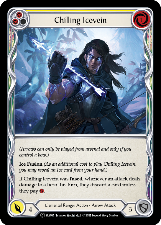 Chilling Icevein (Yellow) [U-ELE051] Unlimited Rainbow Foil | GnG Games