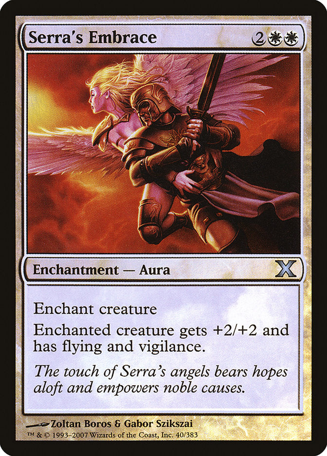 Serra's Embrace (Premium Foil) [Tenth Edition] | GnG Games