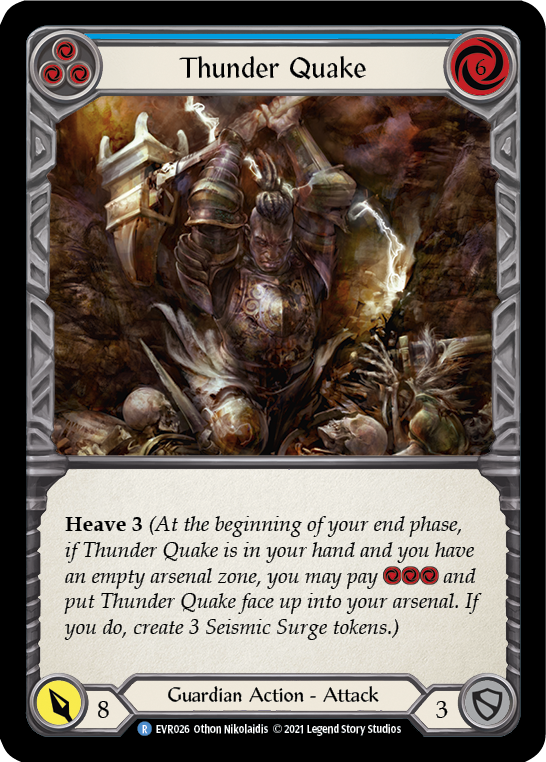 Thunder Quake (Blue) [EVR026] (Everfest)  1st Edition Rainbow Foil | GnG Games