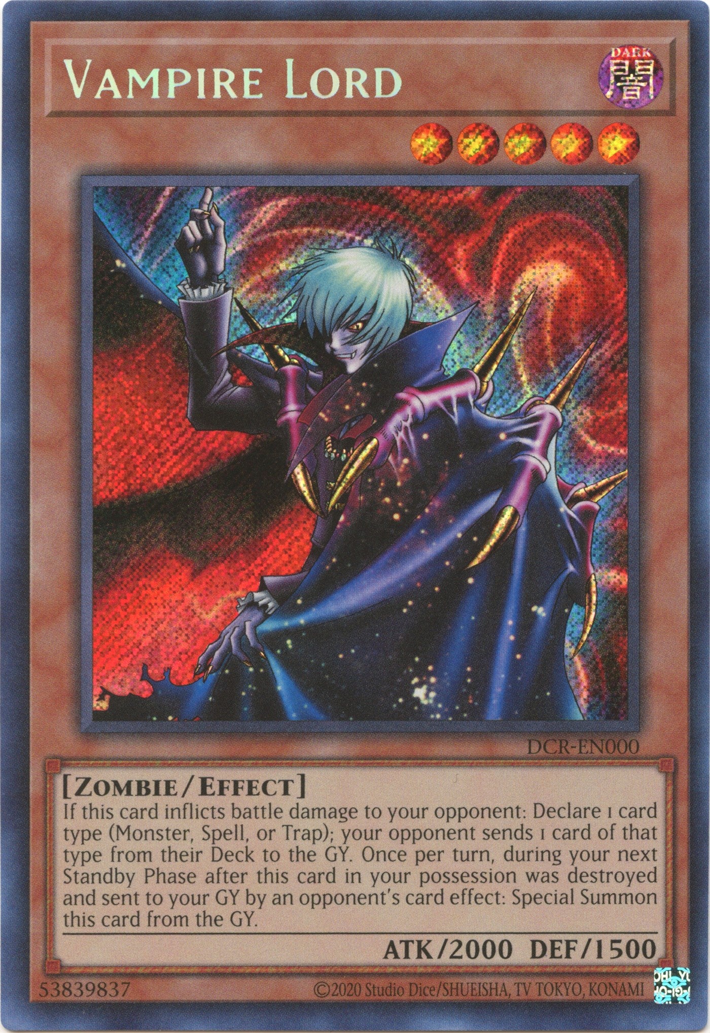 Vampire Lord (25th Anniversary) [DCR-EN000] Secret Rare | GnG Games