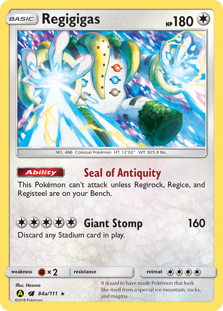 Regigigas (84a/111) (Alternate Art Promo) [Sun & Moon: Crimson Invasion] | GnG Games