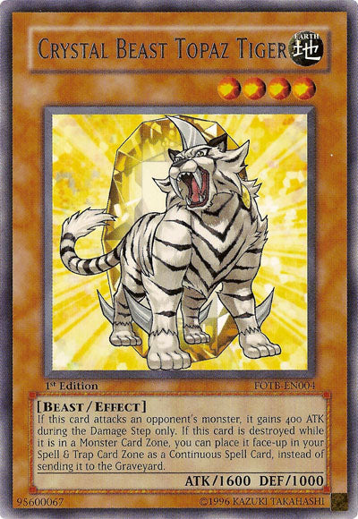 Crystal Beast Topaz Tiger [FOTB-EN004] Rare | GnG Games