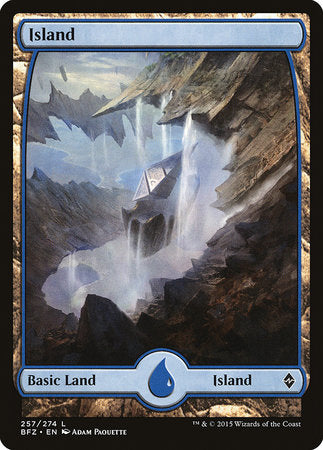 Island (257) - Full Art [Battle for Zendikar] | GnG Games