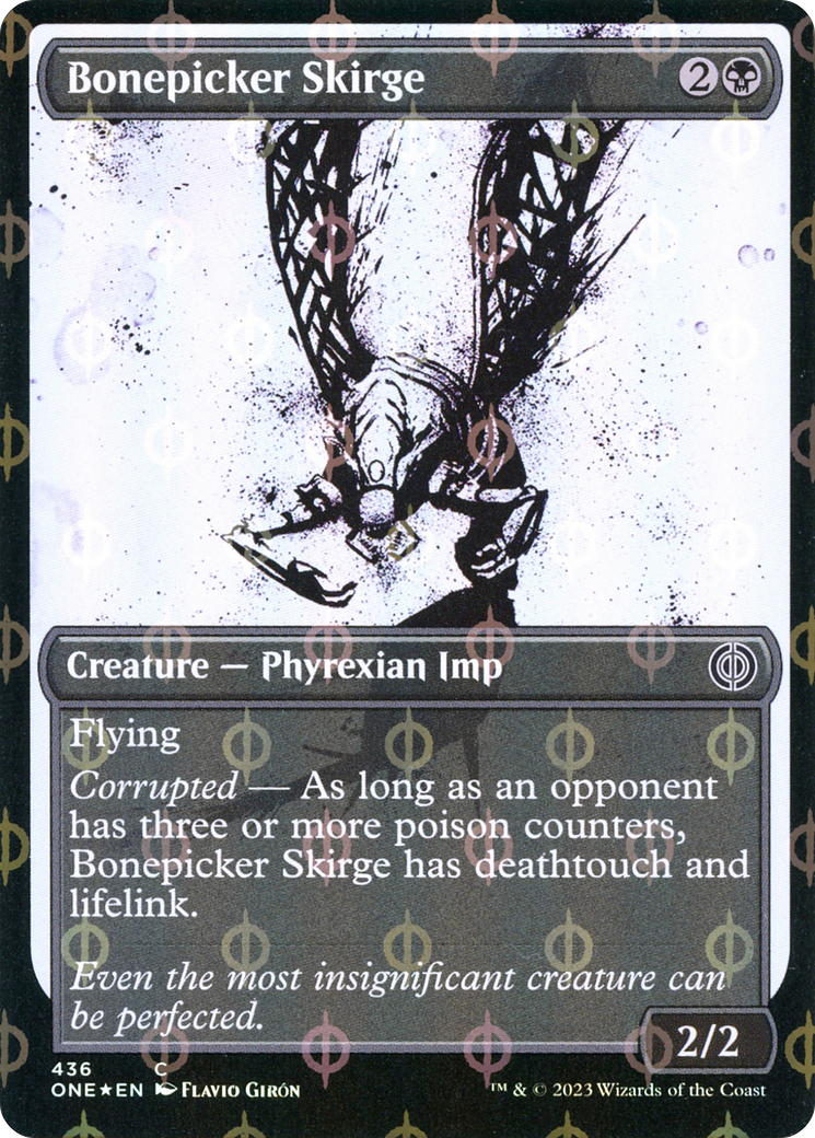 Bonepicker Skirge (Showcase Ichor Step-and-Compleat Foil) [Phyrexia: All Will Be One] | GnG Games