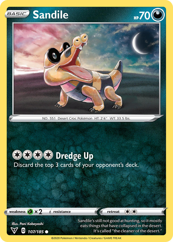 Sandile (107/185) [Sword & Shield: Vivid Voltage] | GnG Games