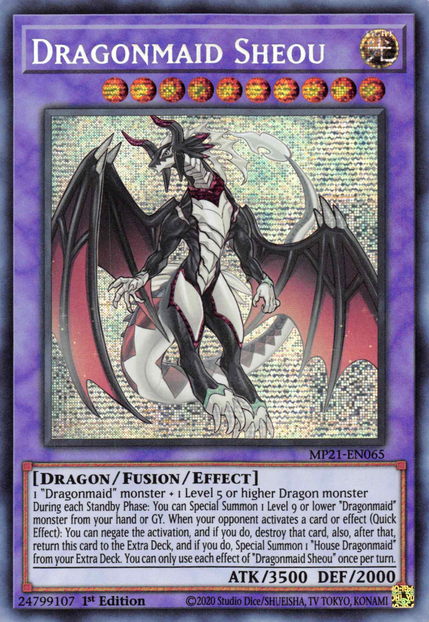 Dragonmaid Sheou [MP21-EN065] Prismatic Secret Rare | GnG Games