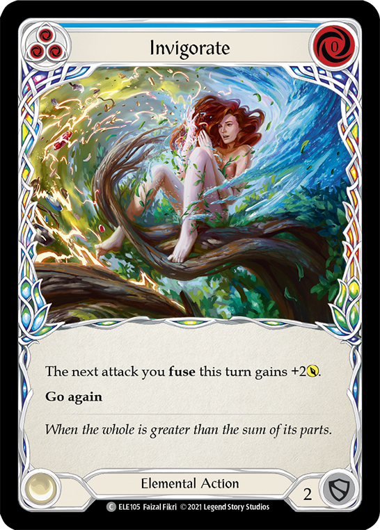 Invigorate (Blue) [ELE105] (Tales of Aria)  1st Edition Rainbow Foil | GnG Games