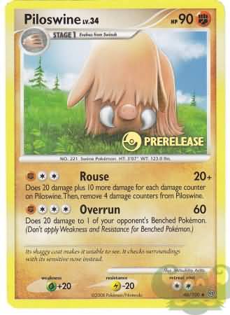 Piloswine (46/100) (Prerelease Promo) [Nintendo: Black Star Promos] | GnG Games