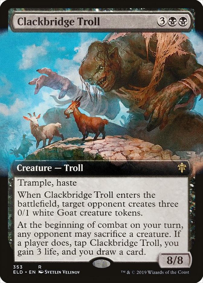 Clackbridge Troll (Extended Art) [Throne of Eldraine] | GnG Games