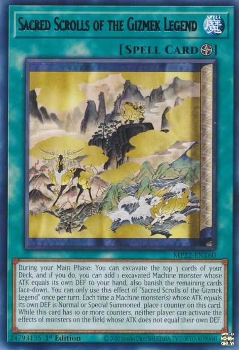 Sacred Scrolls of the Gizmek Legend [MP22-EN160] Rare | GnG Games
