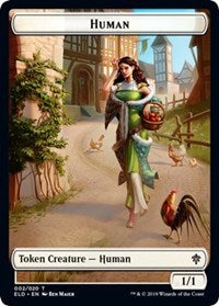 Human // Beast Double-sided Token (Challenger 2021) [Unique and Miscellaneous Promos] | GnG Games