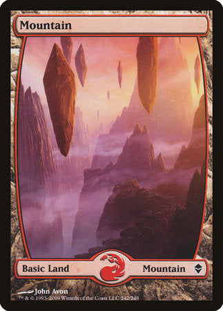 Mountain (242) - Full Art [Zendikar] | GnG Games