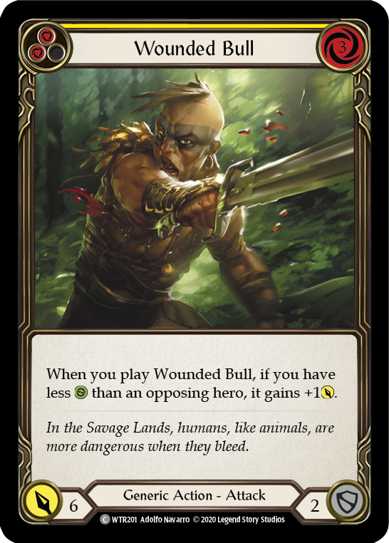 Wounded Bull (Yellow) [U-WTR201] (Welcome to Rathe Unlimited)  Unlimited Rainbow Foil | GnG Games