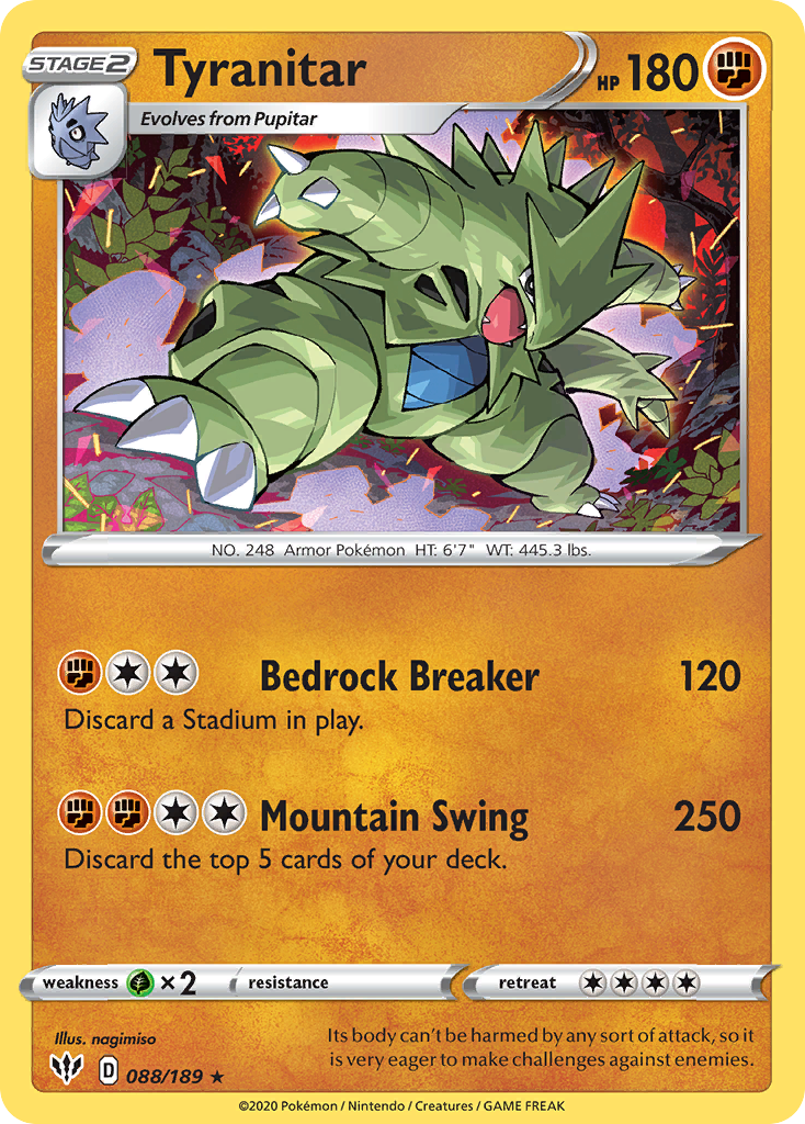 Tyranitar (088/189) [Sword & Shield: Darkness Ablaze] | GnG Games