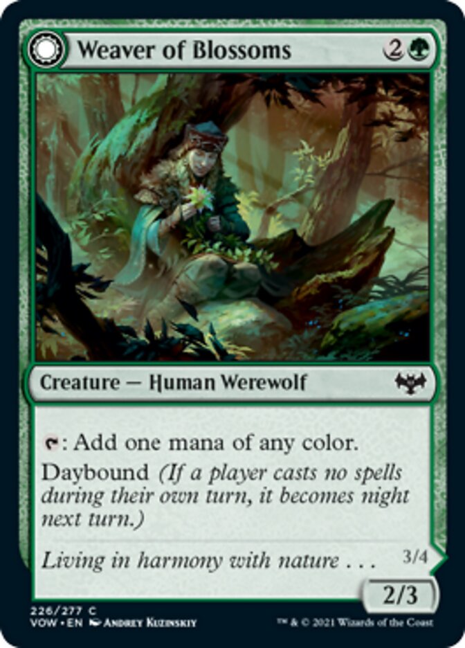 Weaver of Blossoms // Blossom-Clad Werewolf [Innistrad: Crimson Vow] | GnG Games