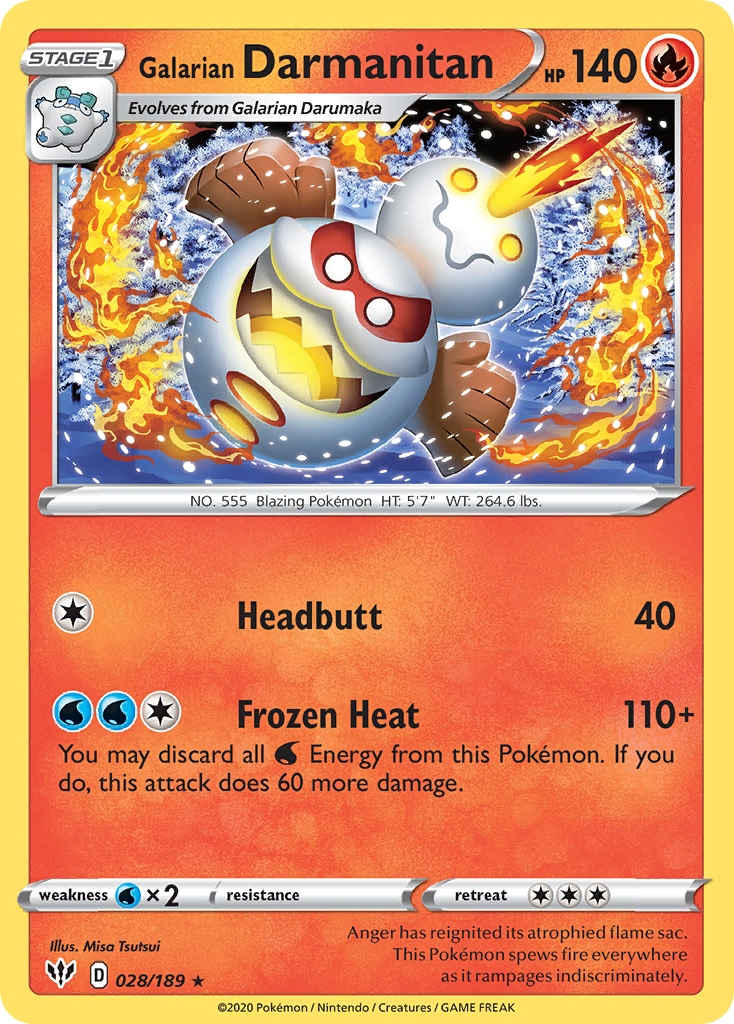 Galarian Darmanitan (028/189) [Sword & Shield: Darkness Ablaze] | GnG Games