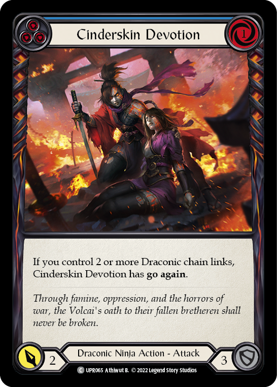 Cinderskin Devotion (Blue) [UPR065] (Uprising)  Rainbow Foil | GnG Games