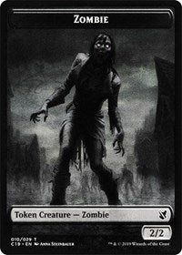 Zombie (010) // Zombie (011) Double-sided Token [Commander 2019 Tokens] | GnG Games