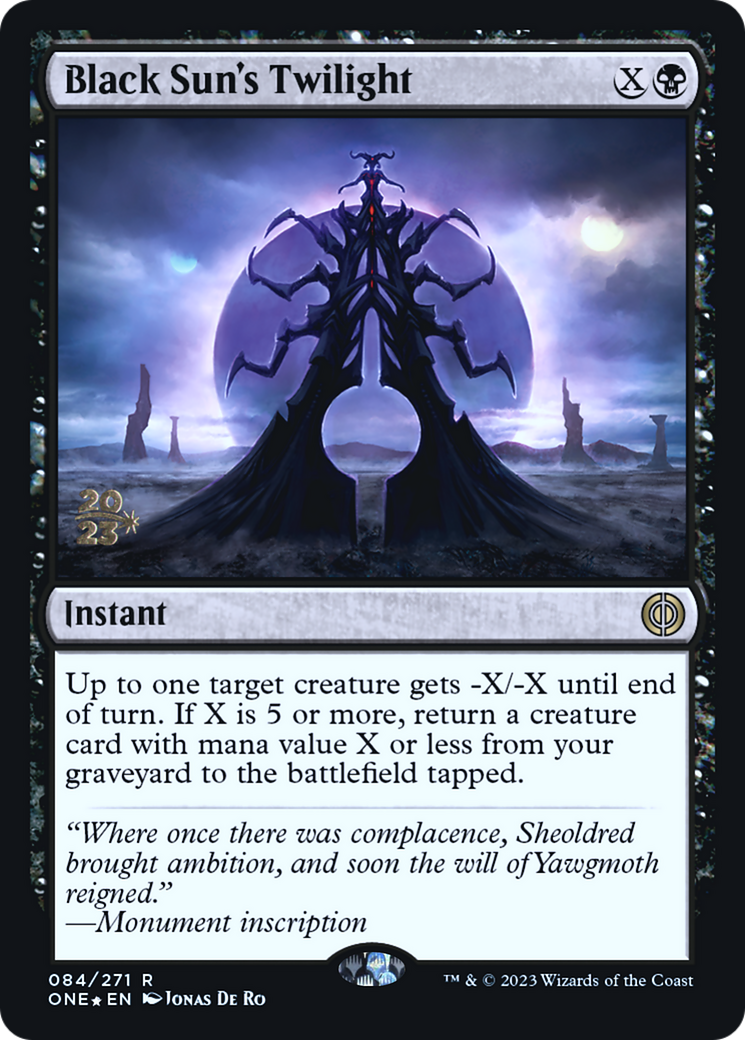 Black Sun's Twilight [Phyrexia: All Will Be One Prerelease Promos] | GnG Games