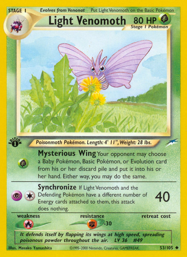 Light Venomoth (53/105) [Neo Destiny 1st Edition] | GnG Games