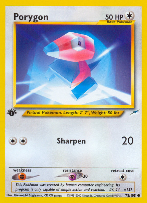 Porygon (78/105) [Neo Destiny 1st Edition] | GnG Games
