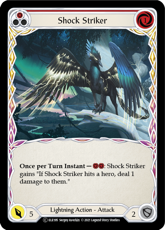 Shock Striker (Red) [U-ELE195] Unlimited Rainbow Foil | GnG Games