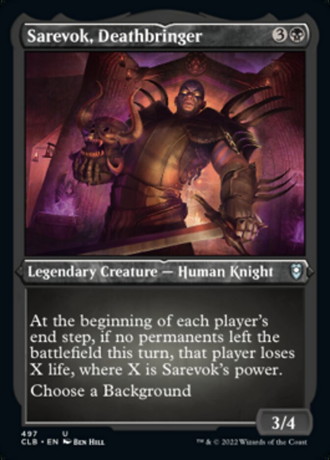 Sarevok, Deathbringer (Foil Etched) [Commander Legends: Battle for Baldur's Gate] | GnG Games