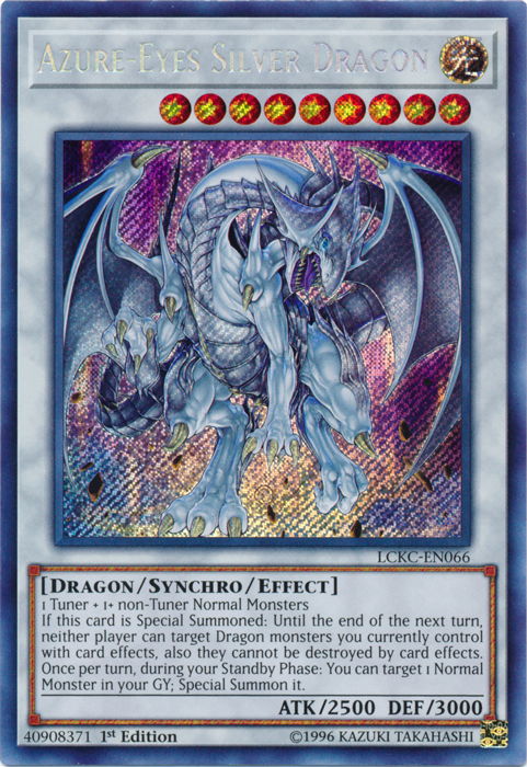 Azure-Eyes Silver Dragon [LCKC-EN066] Secret Rare | GnG Games