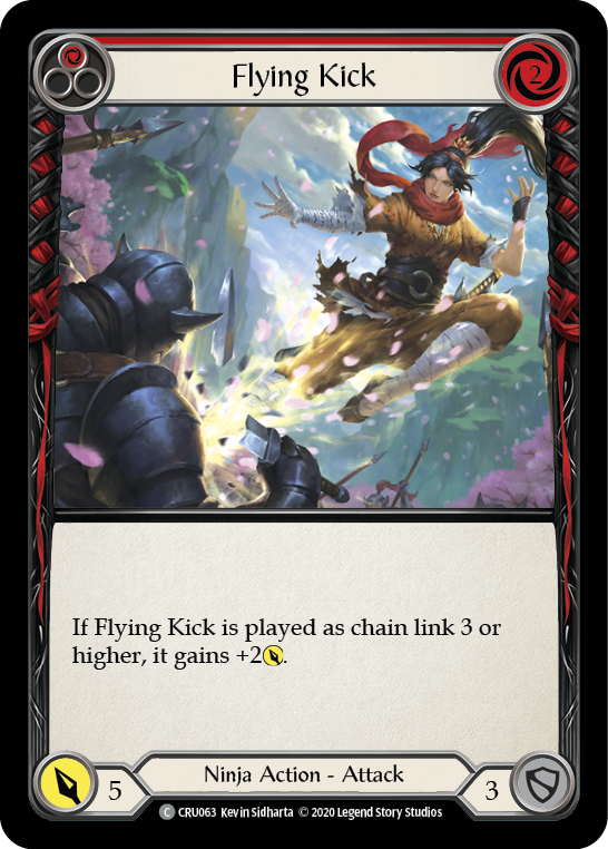 Flying Kick (Red) [CRU063] 1st Edition Rainbow Foil | GnG Games