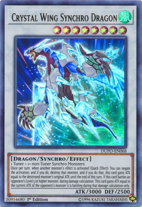 Crystal Wing Synchro Dragon [DUPO-EN068] Ultra Rare | GnG Games