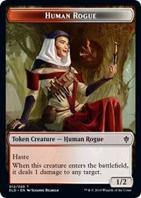 Human Rogue // Food (16) Double-sided Token [Throne of Eldraine Tokens] | GnG Games