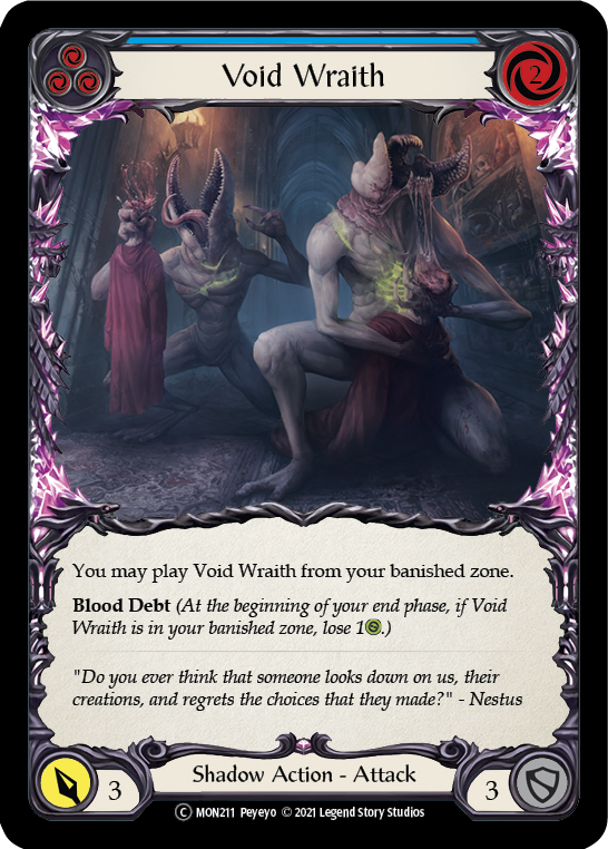 Void Wraith (Blue) (Rainbow Foil) [U-MON211-RF] Unlimited Edition Rainbow Foil | GnG Games