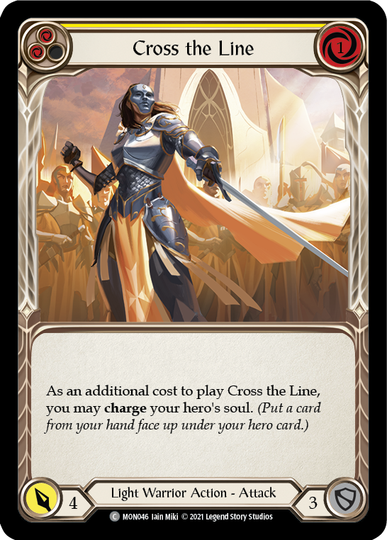 Cross the Line (Yellow) [MON046] 1st Edition Normal | GnG Games