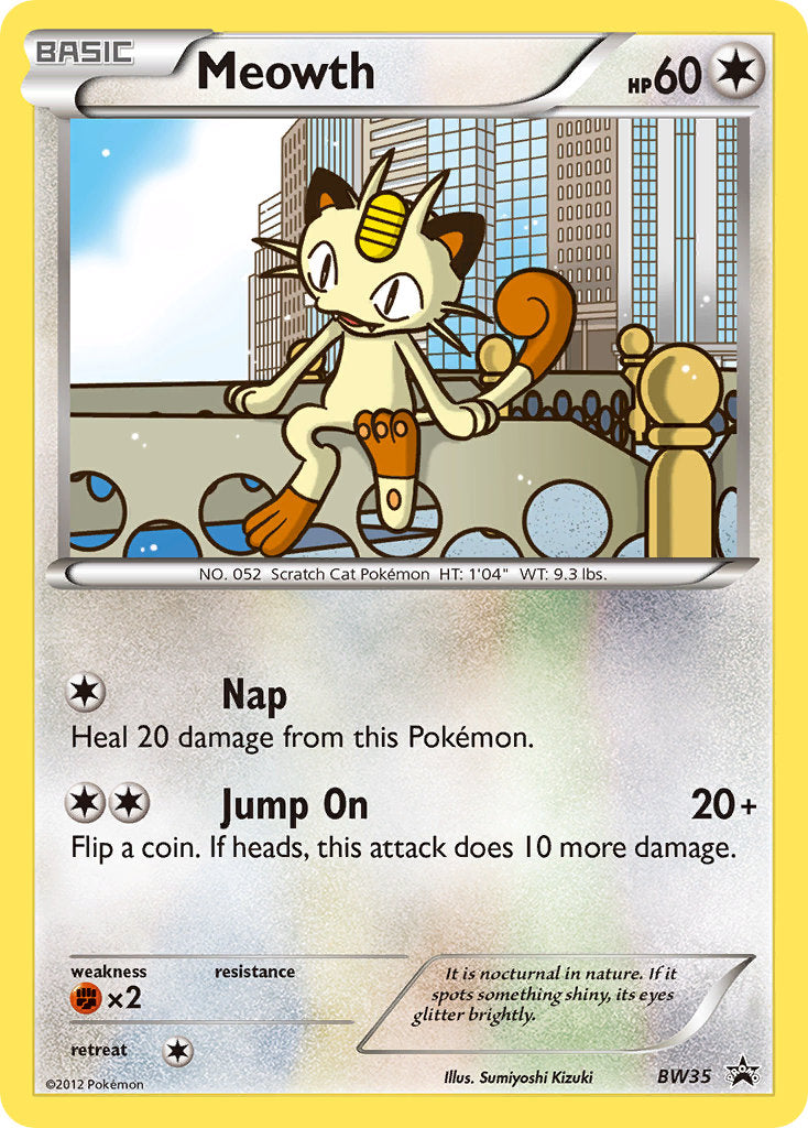 Meowth (BW35) (Cosmos Holo) [Black & White: Black Star Promos] | GnG Games