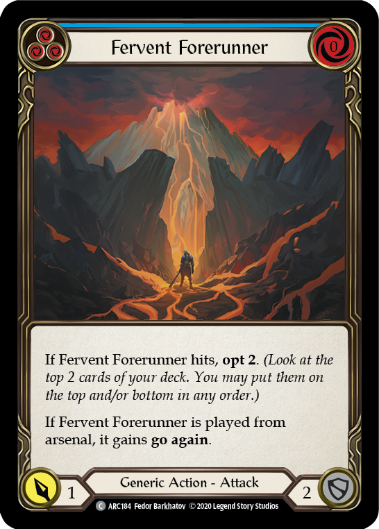 Fervent Forerunner (Blue) [ARC184] Unlimited Edition Rainbow Foil | GnG Games