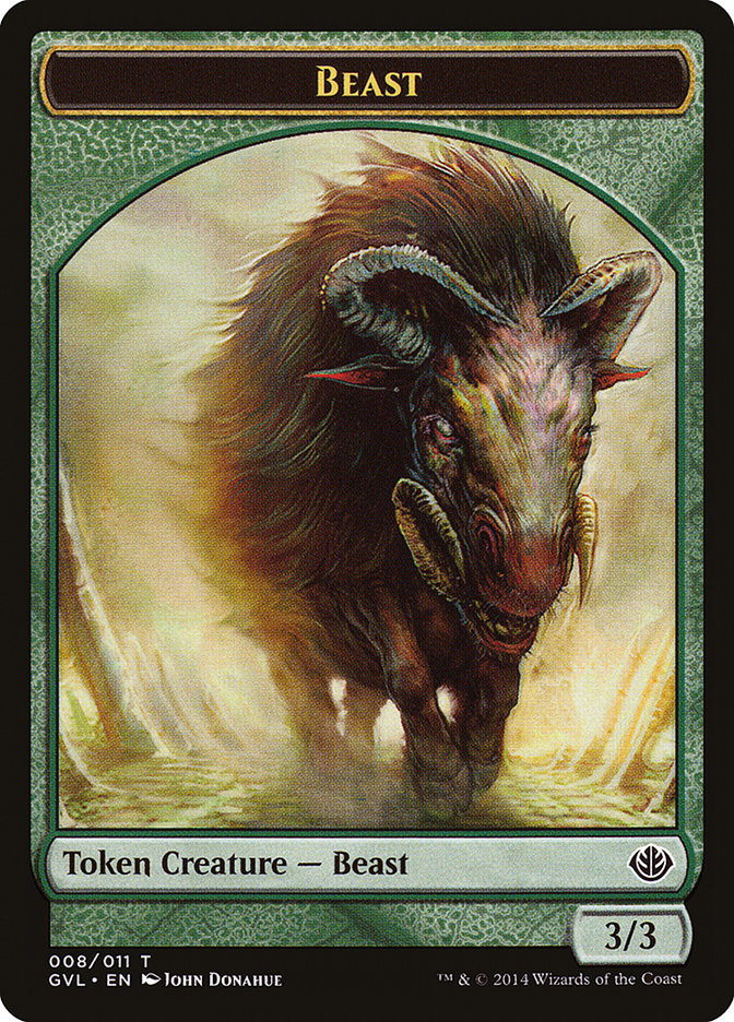 Beast Token (008/011) (Garruk vs. Liliana) [Duel Decks Anthology Tokens] | GnG Games