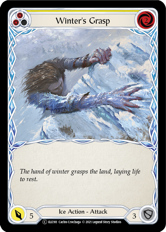 Winter's Grasp (Yellow) [U-ELE161] Unlimited Rainbow Foil | GnG Games